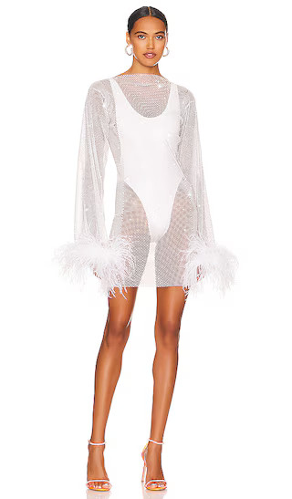 Feathers Mini Dress in White | Revolve Clothing (Global)