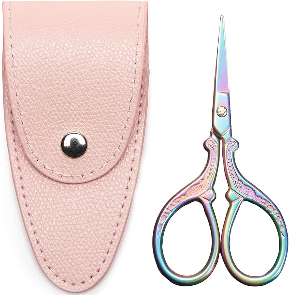 3.6 inch Small Titanium Scissors with Cover, Mini Scissors in a Pouch, All Purpose Everyday Use, ... | Amazon (US)