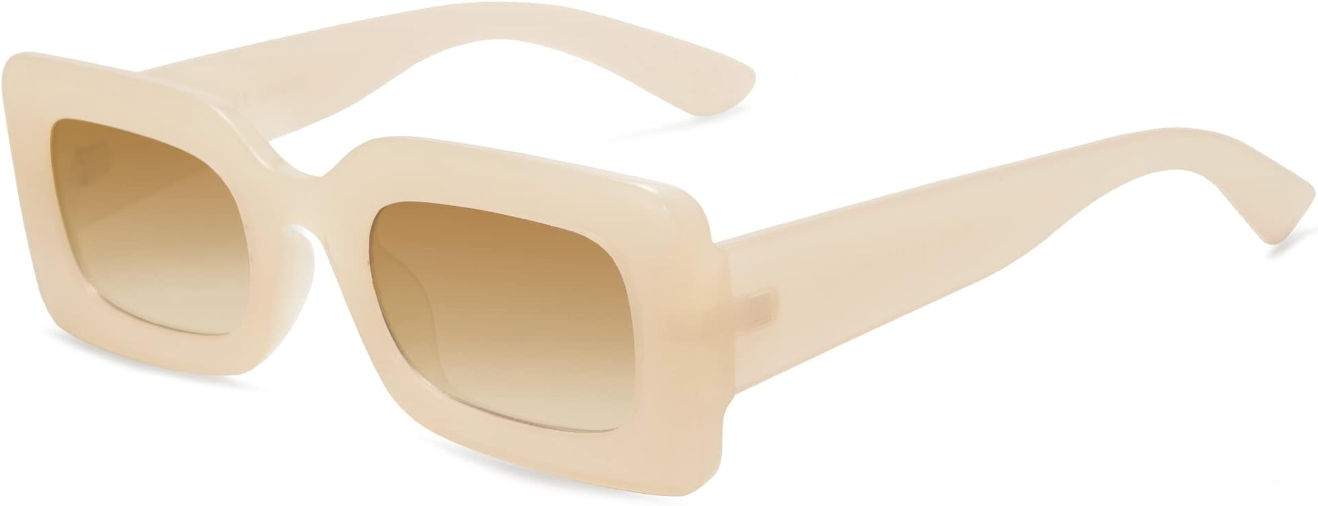 SOJOS Kids Rectangle Nude Sunglasses for Girls Toddler Baby Age 1-2 UV400 Protection Trendy Chunk... | Amazon (US)
