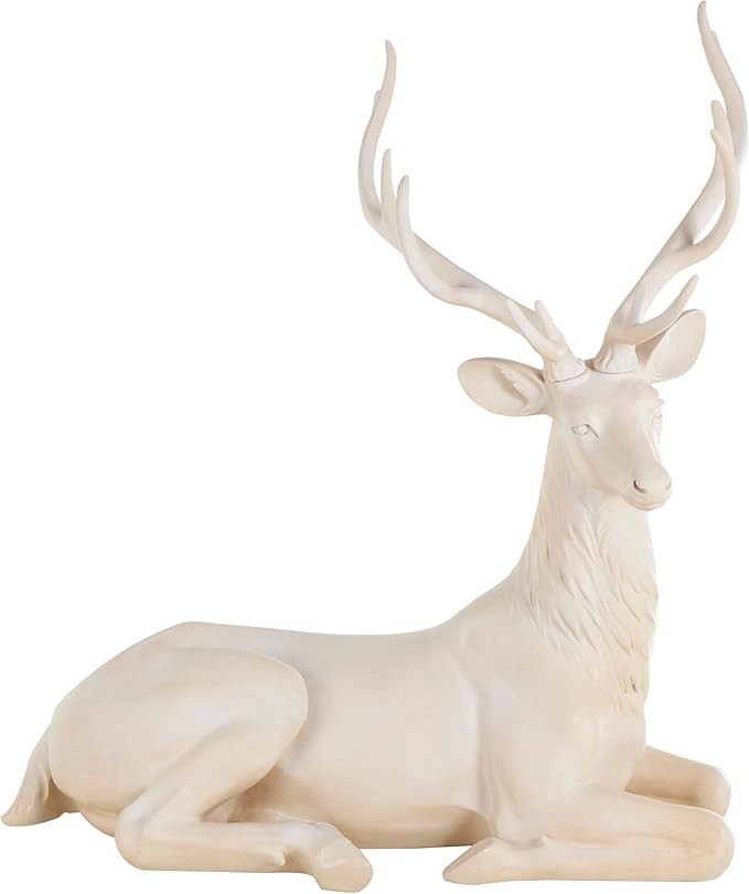 Deco 79 Resin Reindeer Decorative Sculpture Large Textured Floor Home Decor Statue, Accent Figuri... | Amazon (US)