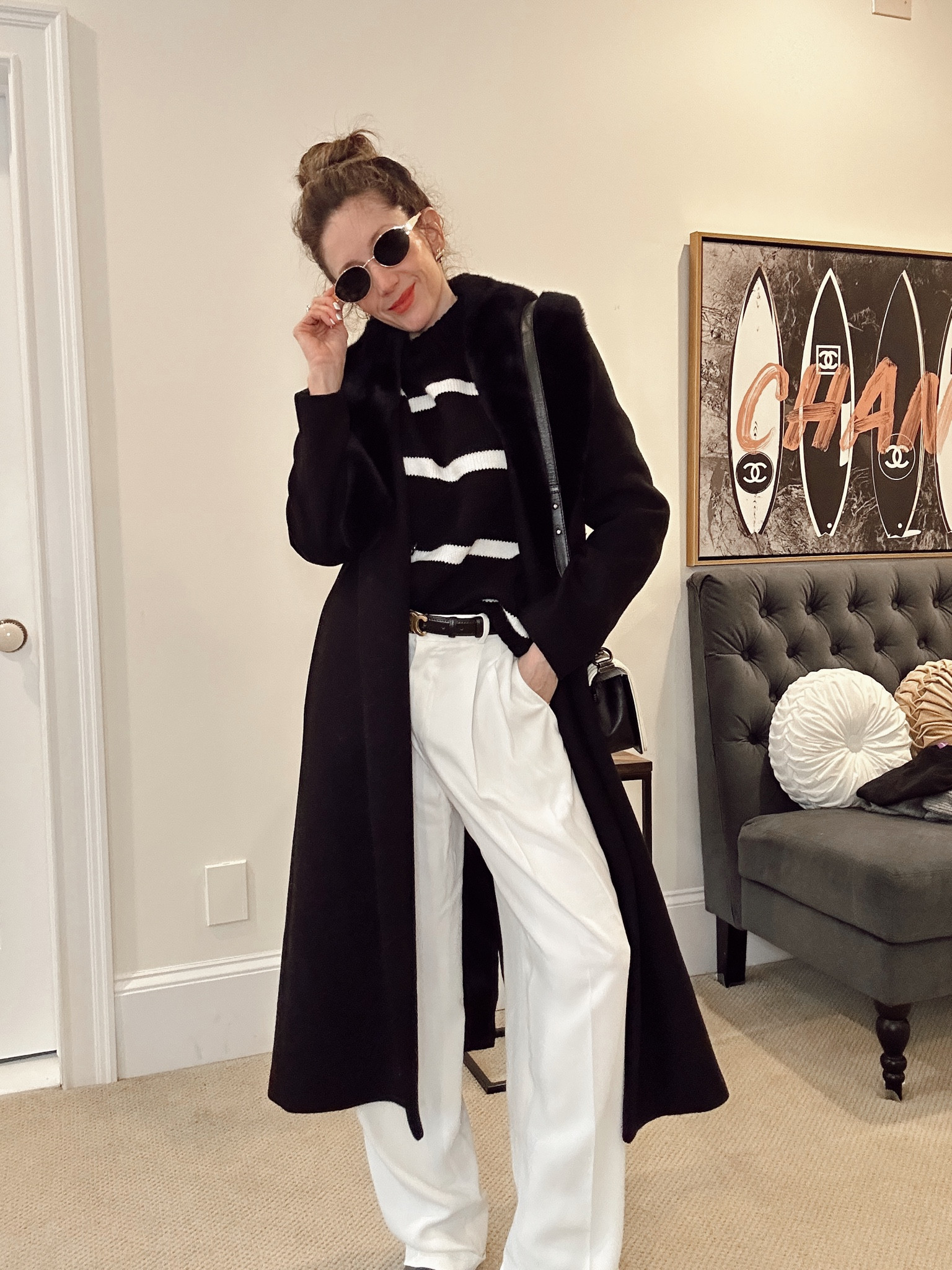 White trousers and black and white striped for winter work outfit perfection! Comfy and chic! 

#LTKworkwear #LTKSeasonal #LTKstyletip