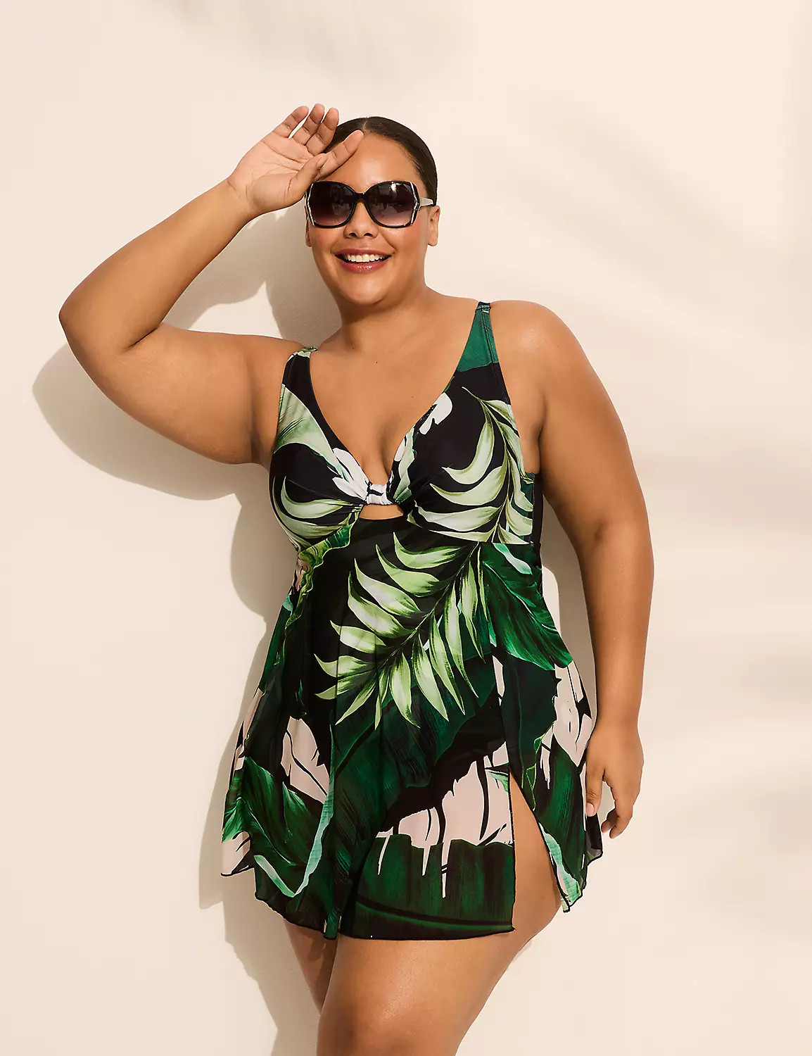 Underwire Knot-Front Swim Dress | Lane Bryant (US)