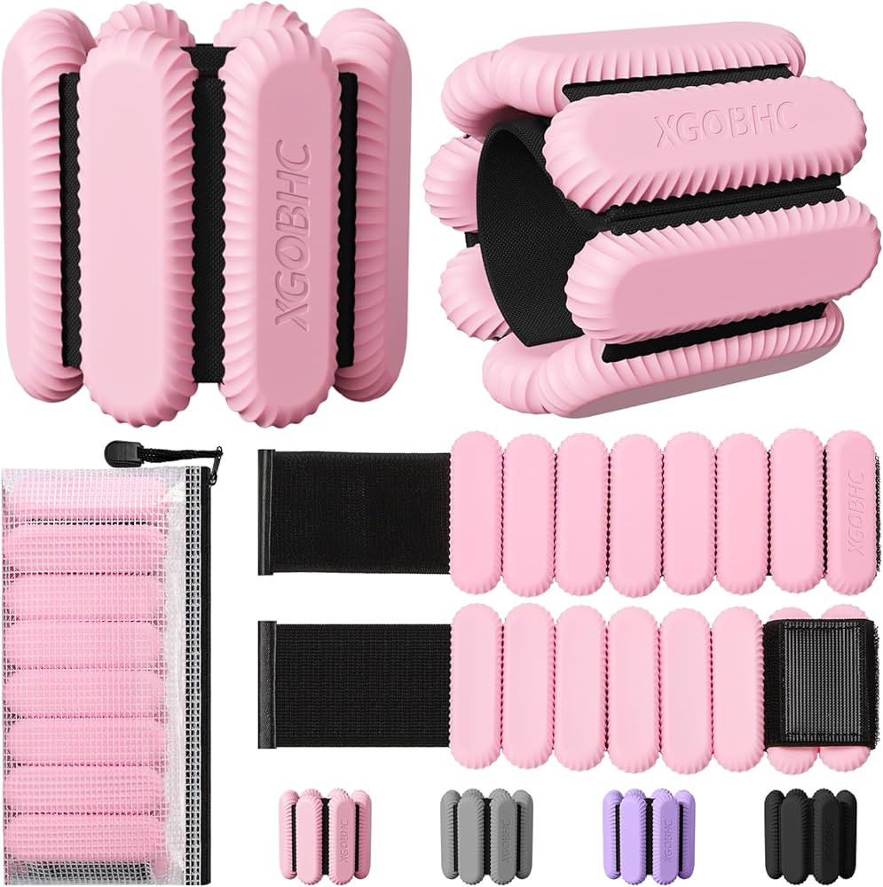 Ankle Weights Set of 2 (1lb Each), Adjustable Wrist & Ankle Weights for Women Men Kids, Strength ... | Amazon (US)