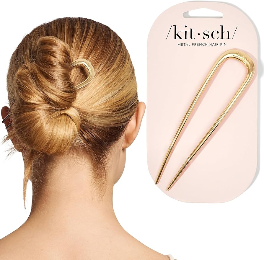 Kitsch French Hair Pins for Women – Elegant & Durable Metal Hair Fork for Updos, Chignon, Bun &... | Amazon (US)