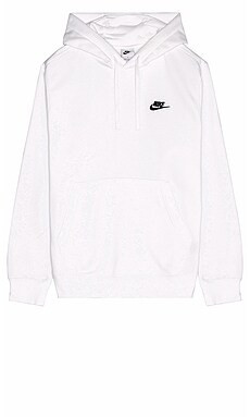 Nike NSW Club Hoodie in White & Black from Revolve.com | Revolve Clothing (Global)