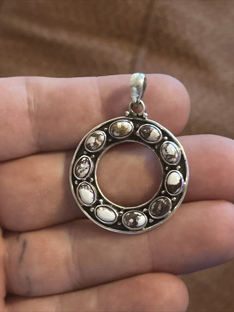 STERLING SILVER NATIVE AMERICAN SW WILDHORSE CLUSTER BAR NECKLACE .925 ADJ CHAIN | eBay US