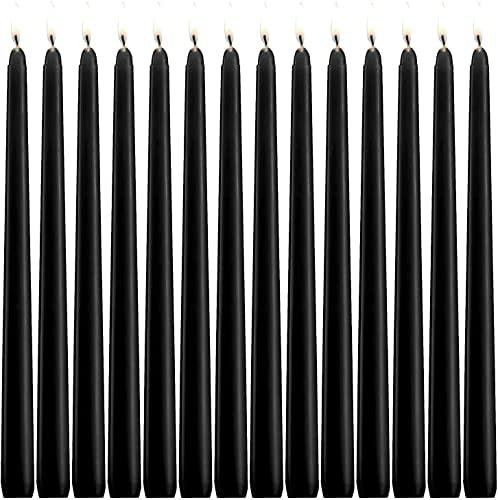 Halloween 10 inch Black Taper Candles Set of 14 - Dinner Candles Dripless - Tall Candles Long Bur... | Amazon (US)