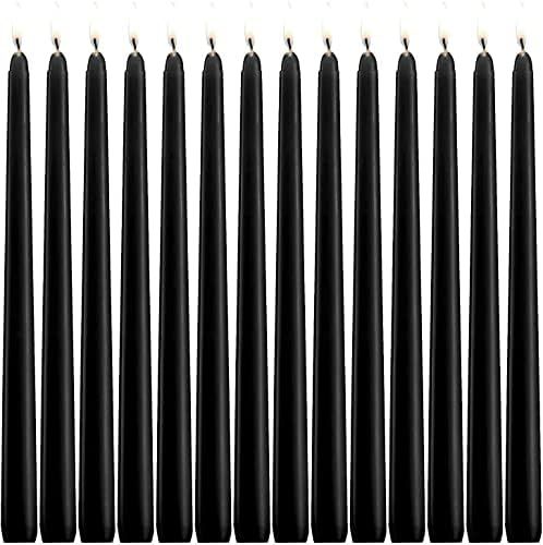 Halloween 10 inch Black Taper Candles Set of 14 - Dinner Candles Dripless - Tall Candles Long Bur... | Amazon (US)