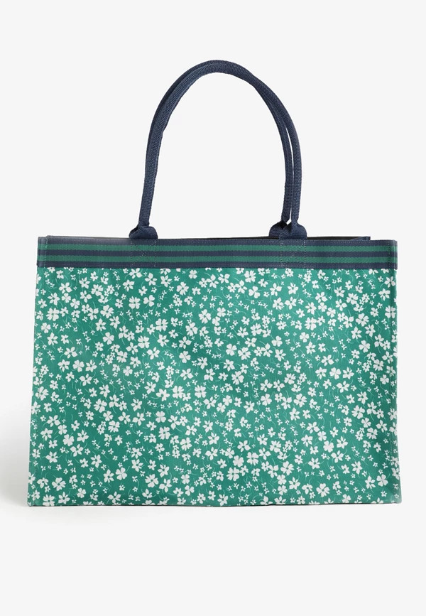 Green Floral Print Carryall Tote Bag | Maurices