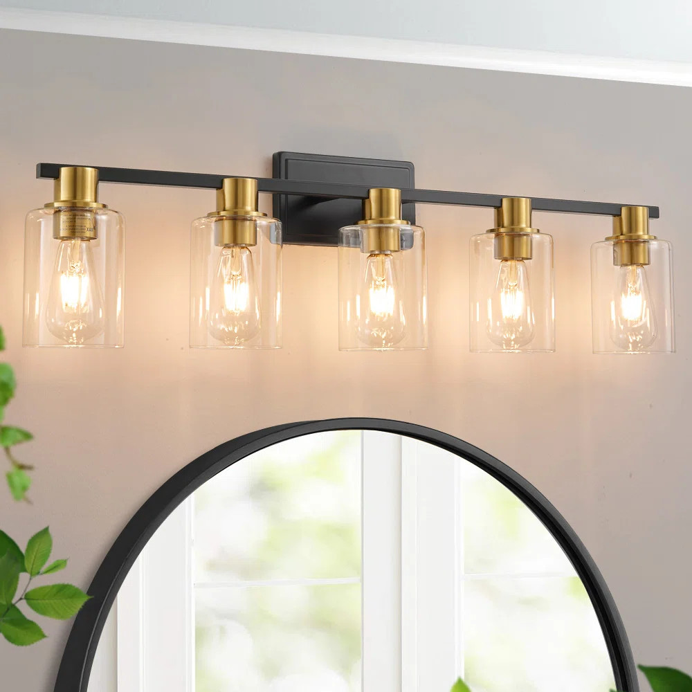 Middlewich 5 - Light Dimmable Vanity Light Mirror Headlights | Wayfair North America