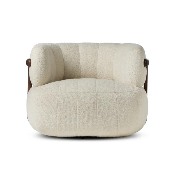 Gian Upholstered Swivel Barrel Chair | Wayfair North America