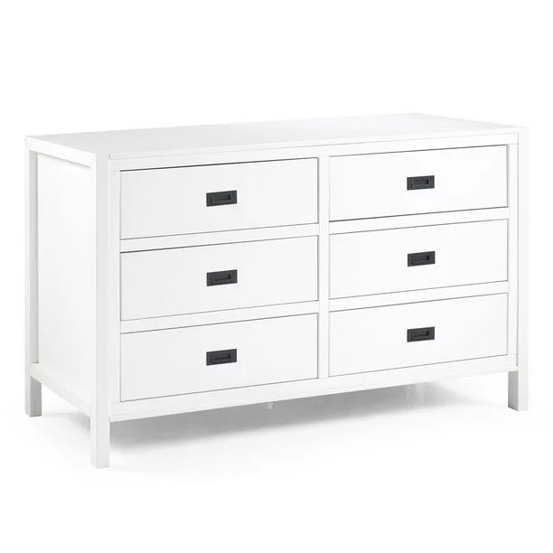 Annabelle Six Drawer Solid Wood White Dresser by Chateau Lyon - Walmart.com | Walmart (US)