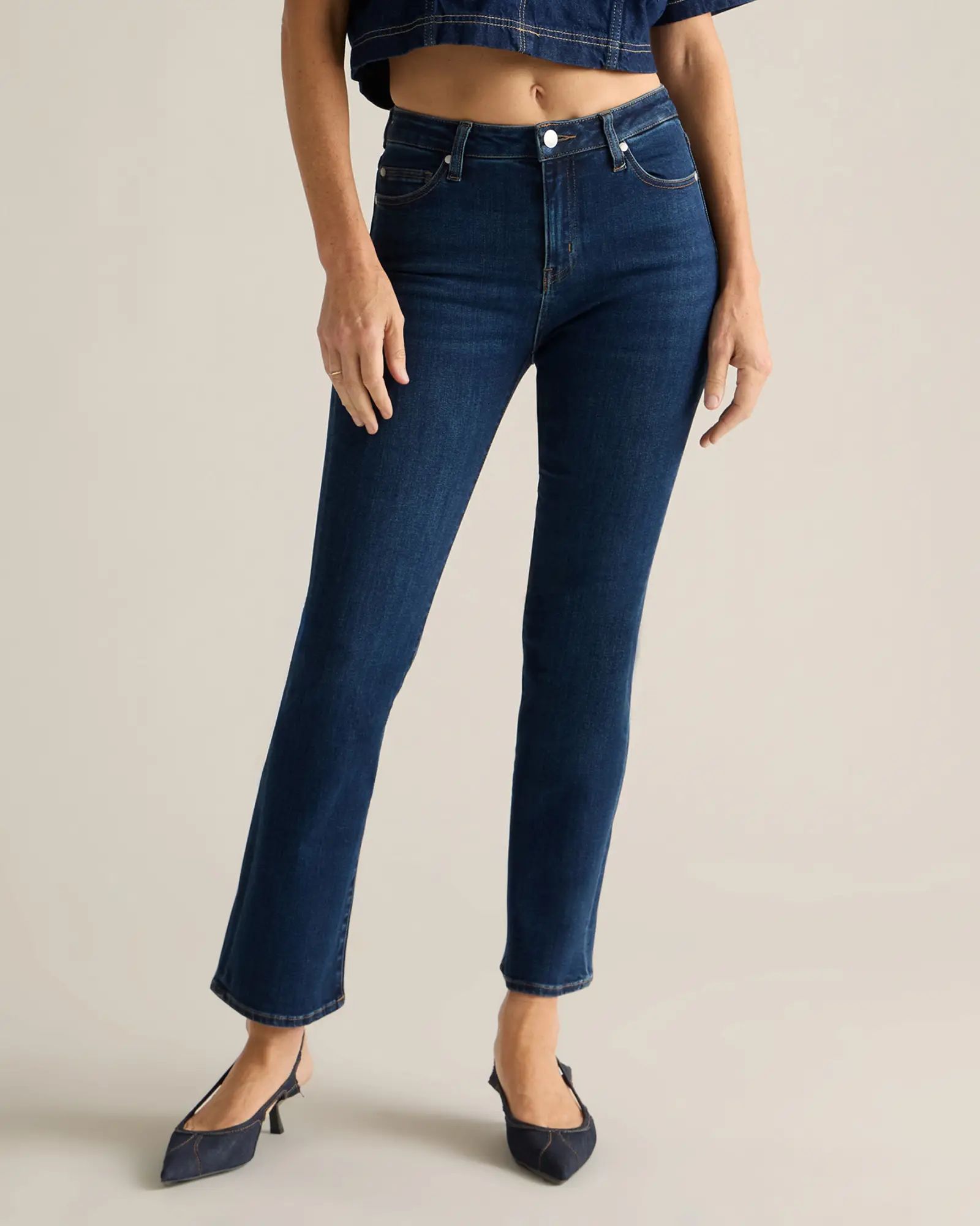 Stretch High Rise Kick Flare Jeans - 26" inseam | Quince