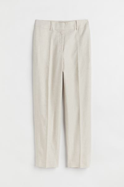 Tailored linen-blend trousers | H&M (DE, AT, CH, NL, FI)