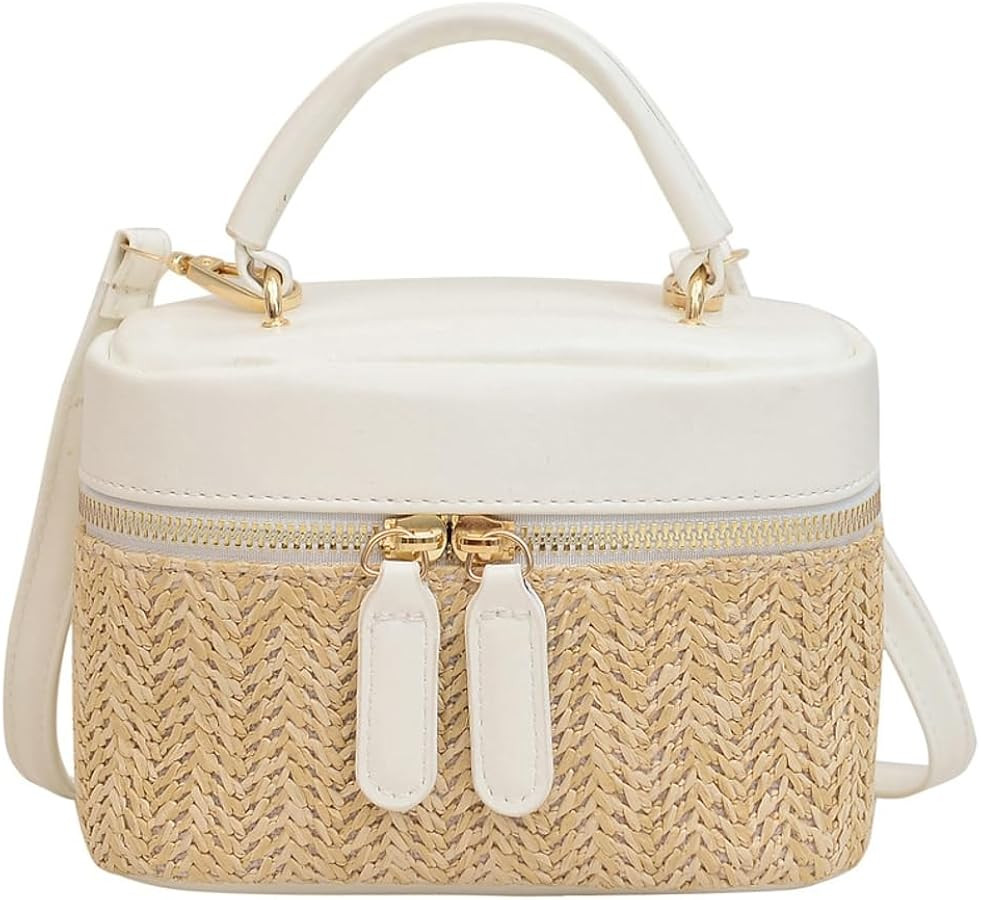 Women Small Summer Beach Tote Shoulder Bags Handwoven Straw Summer Crossbody Bag Makeup Purse Han... | Amazon (US)