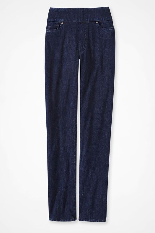 Knit Denim Slim-Leg Jeans | Coldwater Creek