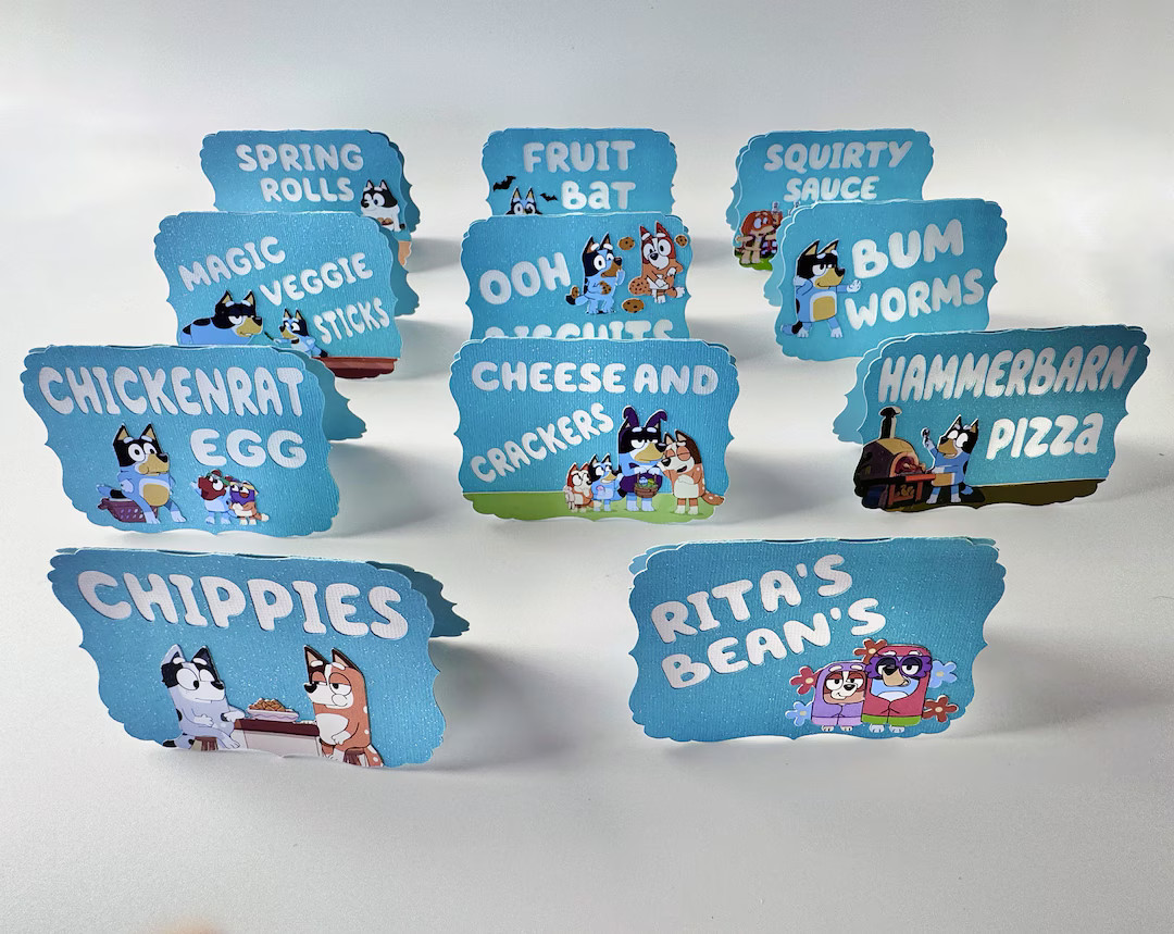 Cute Food Label Cards. Sets of 6 or 12 Cards With 24 Phrases to Choose From - Etsy | Etsy (US)