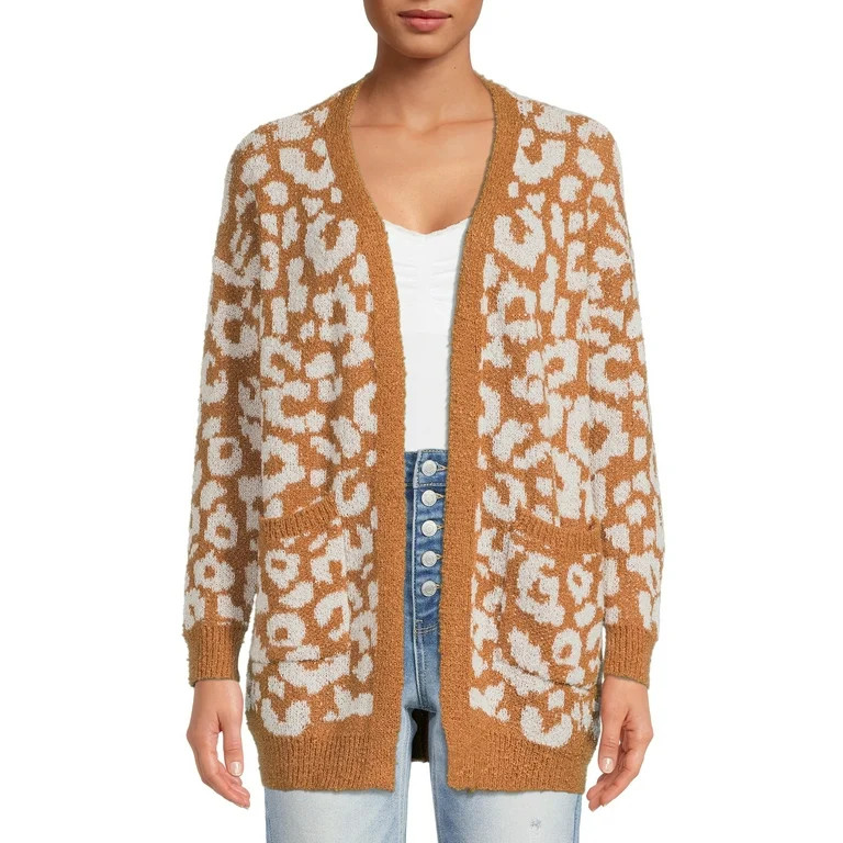 Dreamers by Debut Women's Cheetah Cardigan Sweater | Walmart (US)