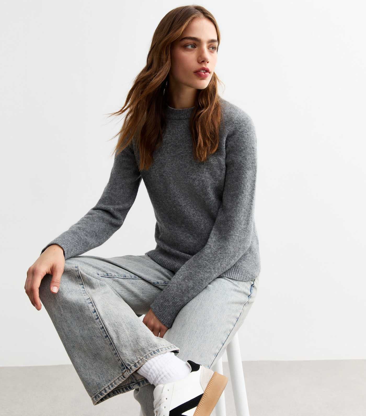 Grey Soft Knit Crew Neck Jumper 
						
						Add to Saved Items
						Remove from Saved Items | New Look (UK)
