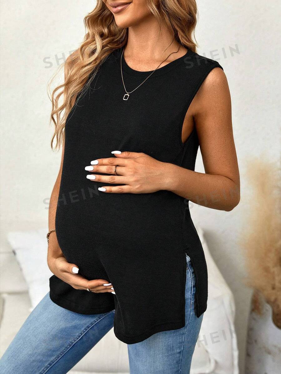 SHEIN Maternity Split Hem Tank Top | SHEIN