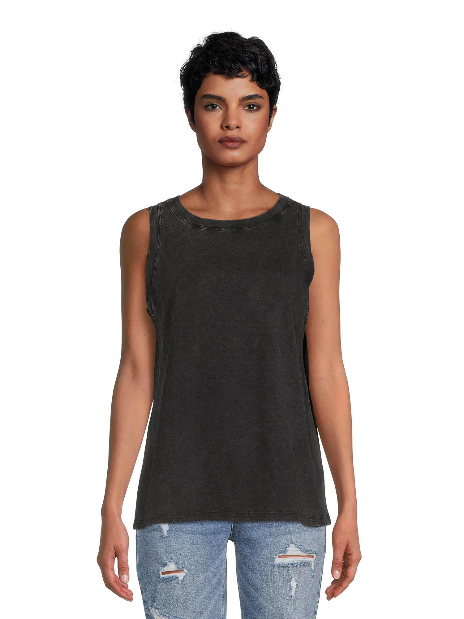Time and Tru Women's Mineral Wash Tank Top, Sizes XS-XXXL - Walmart.com | Walmart (US)