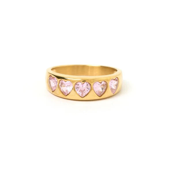 J'adore Gold Ring - Pink | Arms Of Eve
