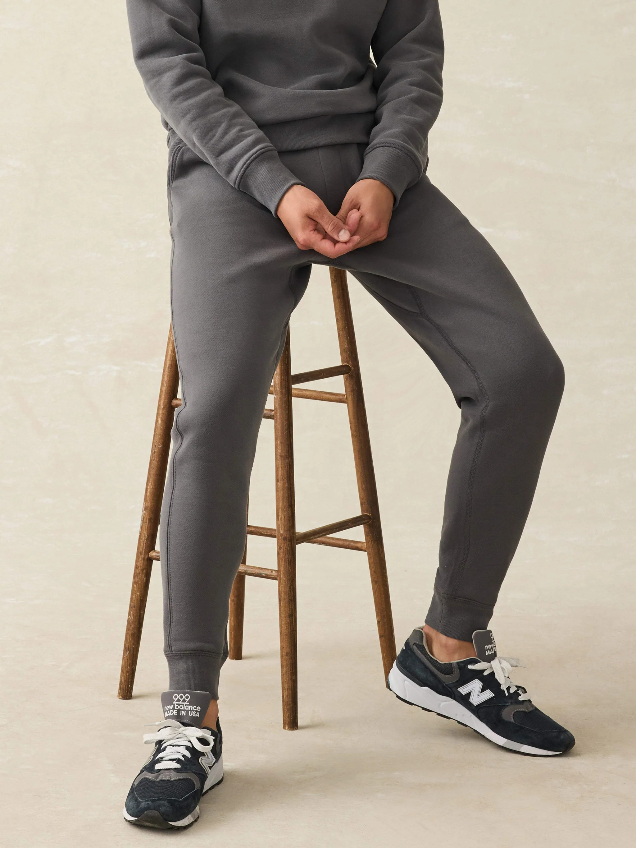 High Standard Fleece Sweatpant - Mountain Black | Faherty