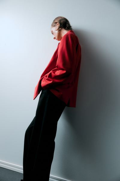 Single-breasted Blazer - Red - Ladies | H&M US | H&M (US + CA)