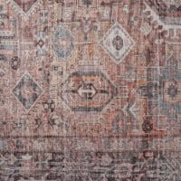 Everwash Callaghan Eve Southwestern Geometric Machine Washable Area Rug, 5'2"x7'2", Rust/Ivory/Bl... | Walmart (US)