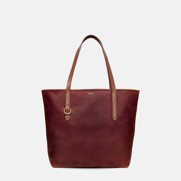 The Classic Bellfield Tote In Bordeaux | FOUNT