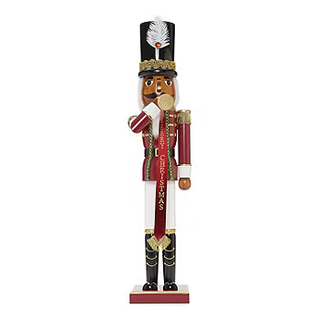 North Pole Trading Co. 24" African American Trumpet With Banner Christmas Nutcracker | JCPenney