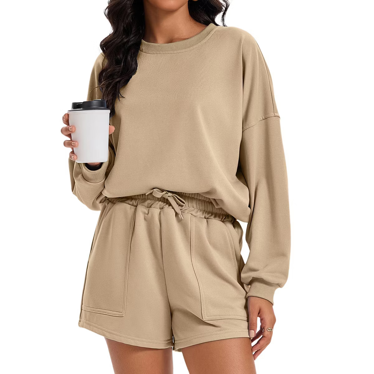 ATHLECHIC Women's Outfits Batwing Sleeve Oversized Sweatsuit Casual Fall Tracksuit Short 2 Pieces... | Target