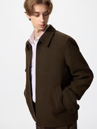 Men's Single Collar Short Blouson Dark Brown 3XL UNIQLO US | UNIQLO (US)