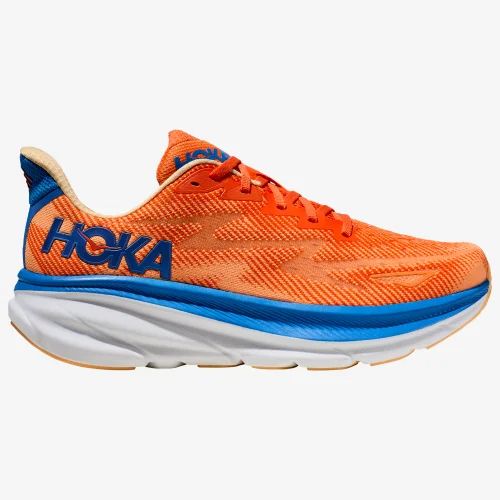 HOKA Mens HOKA Clifton 9 - Mens Shoes Vibrant Orange/Impala Size 11.5 | Foot Locker (US)