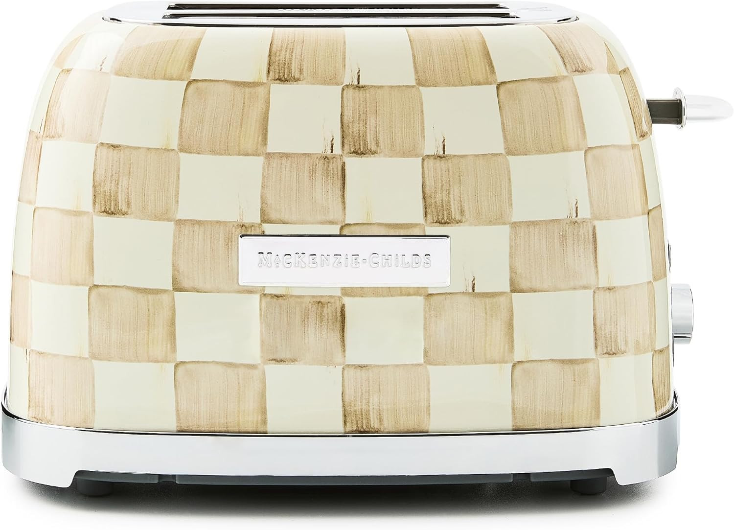 MACKENZIE-CHILDS 2-Slice Toaster, Decorative Toaster for Kitchen, Brown-and-White Mocha Check | Amazon (US)