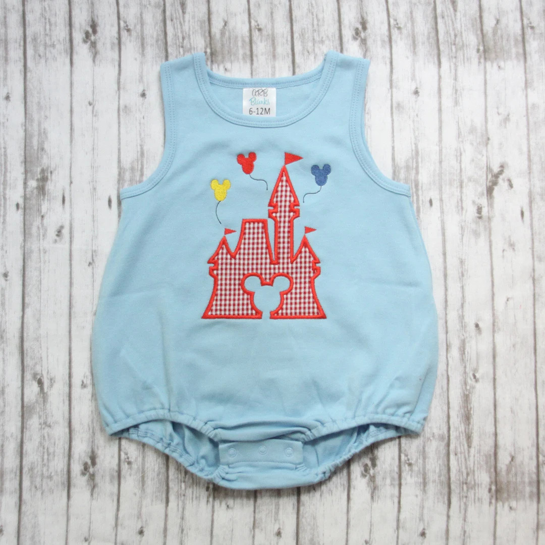 Embroidered Bubble Romper Mickey Romper Disney Baby Outfit - Etsy | Etsy (US)