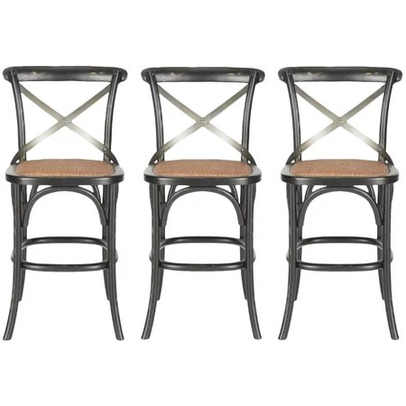 Home Square Oak Wood 24 Counterstool in Hickory - Set of 3 | Walmart (US)