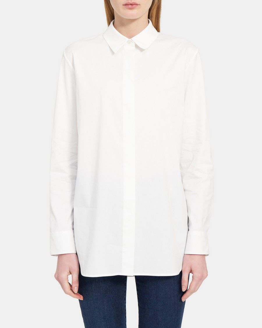 Menswear Shirt in Stretch Cotton | Theory Outlet