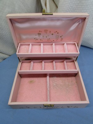 Mele Pink Rose Floral Velvet Lined Vintage Jewelry Box 11" | eBay US