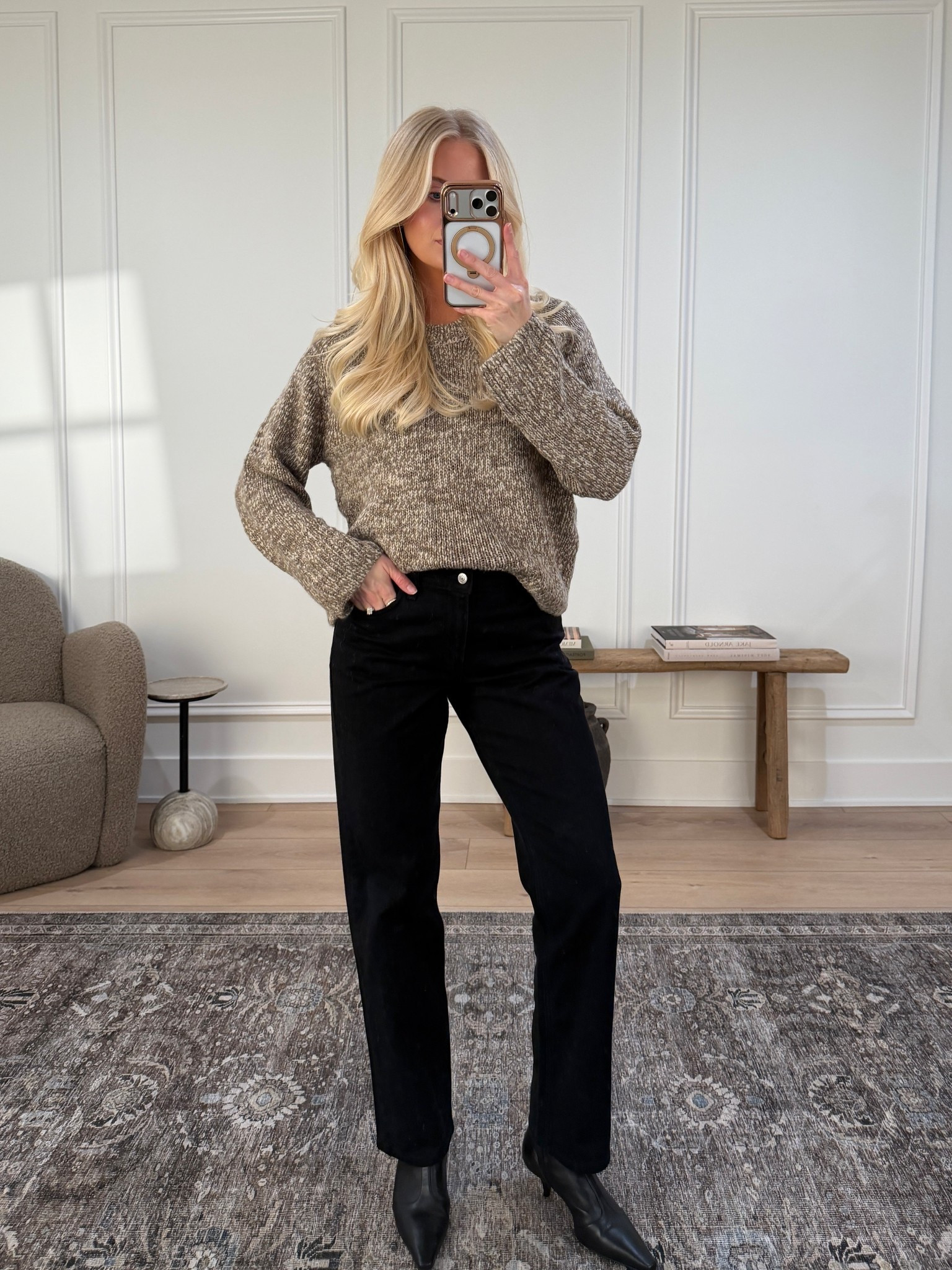 Stack my code AFKATHLEEN for an extra 15% off the Black Friday sale! 

Wearing a medium in sweater, 27 reg in jeans (sized up for pregnancy, runs TTS), boots are true to size.
#KathleenPost 

Black Friday Sale, cyber week, cyber Monday, winter fashion, winter outfit, holiday outfit

#LTKCyberWeek #LTKHoliday #LTKSaleAlert