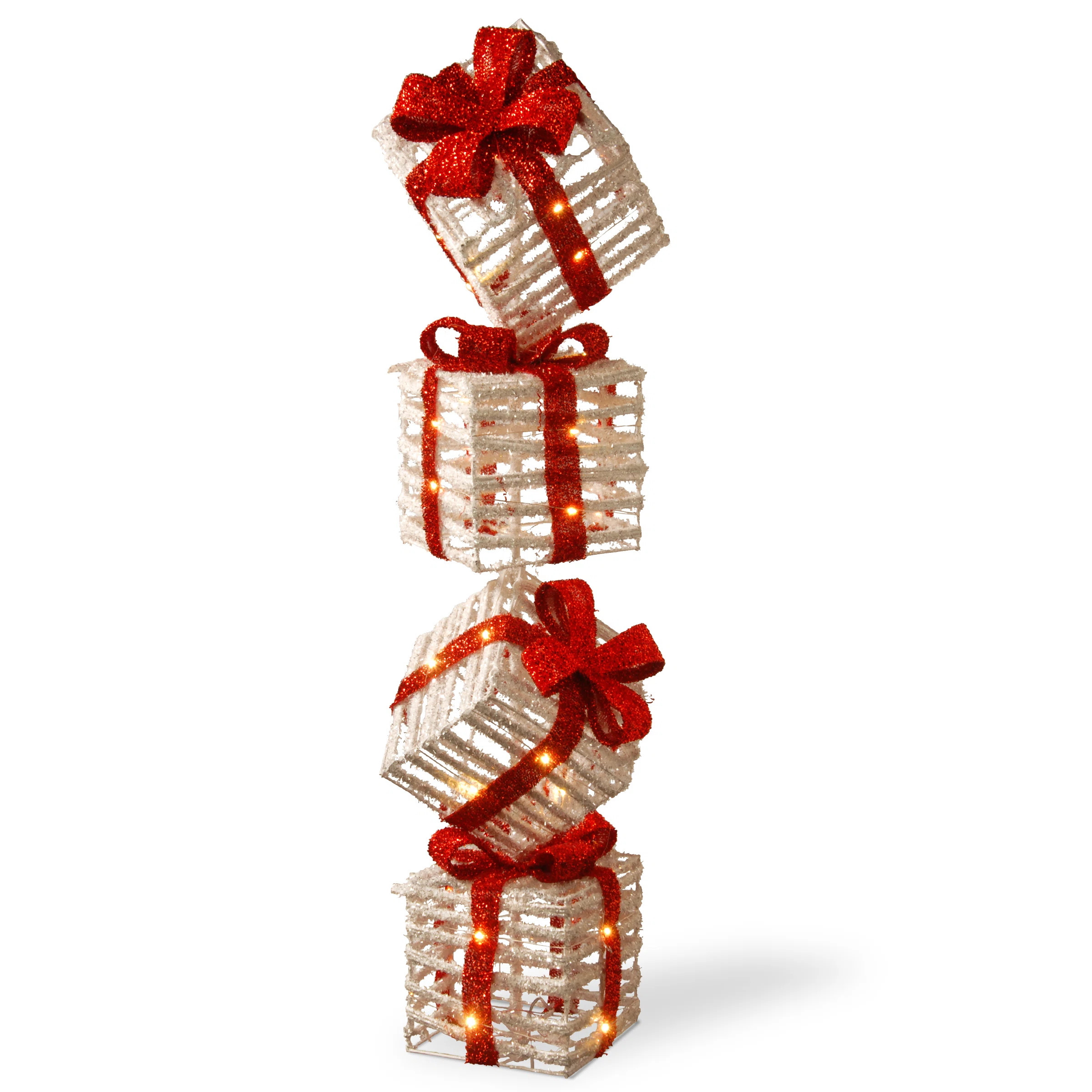 Plastic Giftbox Tower Battery Net Lights | Wayfair North America
