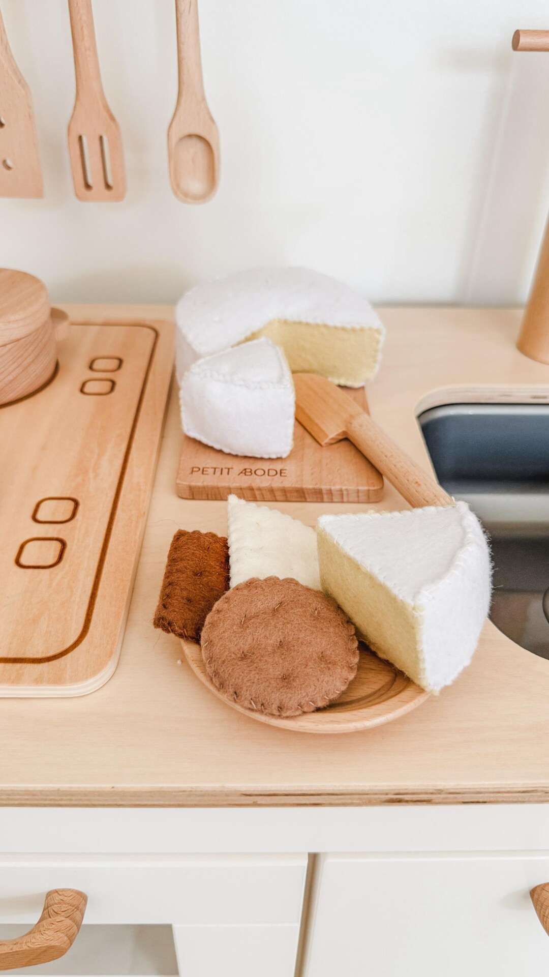 Cheese & Crackers Set Felt, Pretend Play Food, Pretend Kitchen Market Play, Great Child's Gift - ... | Etsy (US)