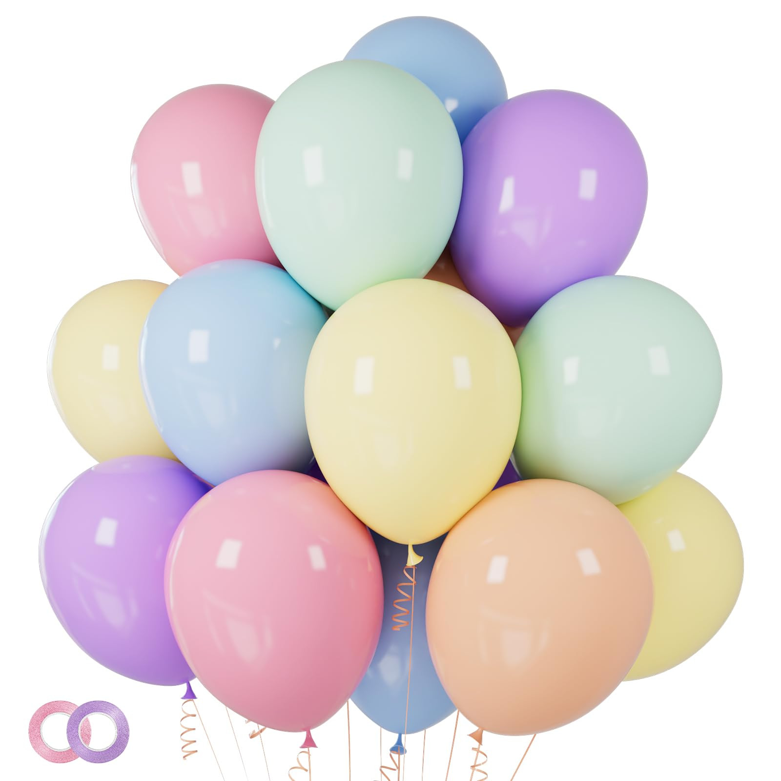 Pastel Balloons 100 Pack 12 inch Pastel Colors Latex Party Balloons for Birthday Rainbow Party Ba... | Amazon (US)