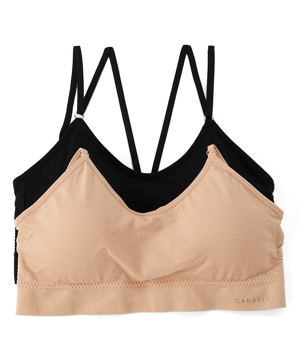 Danskin Women's Bras Autumn - Autumn Blush & Black Lounge Bralette Set | Zulily