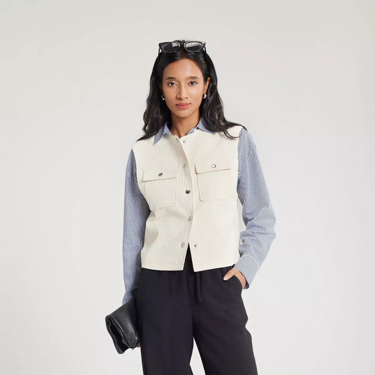 Women's Textured Vest with Pocket - A New Day™ | Target