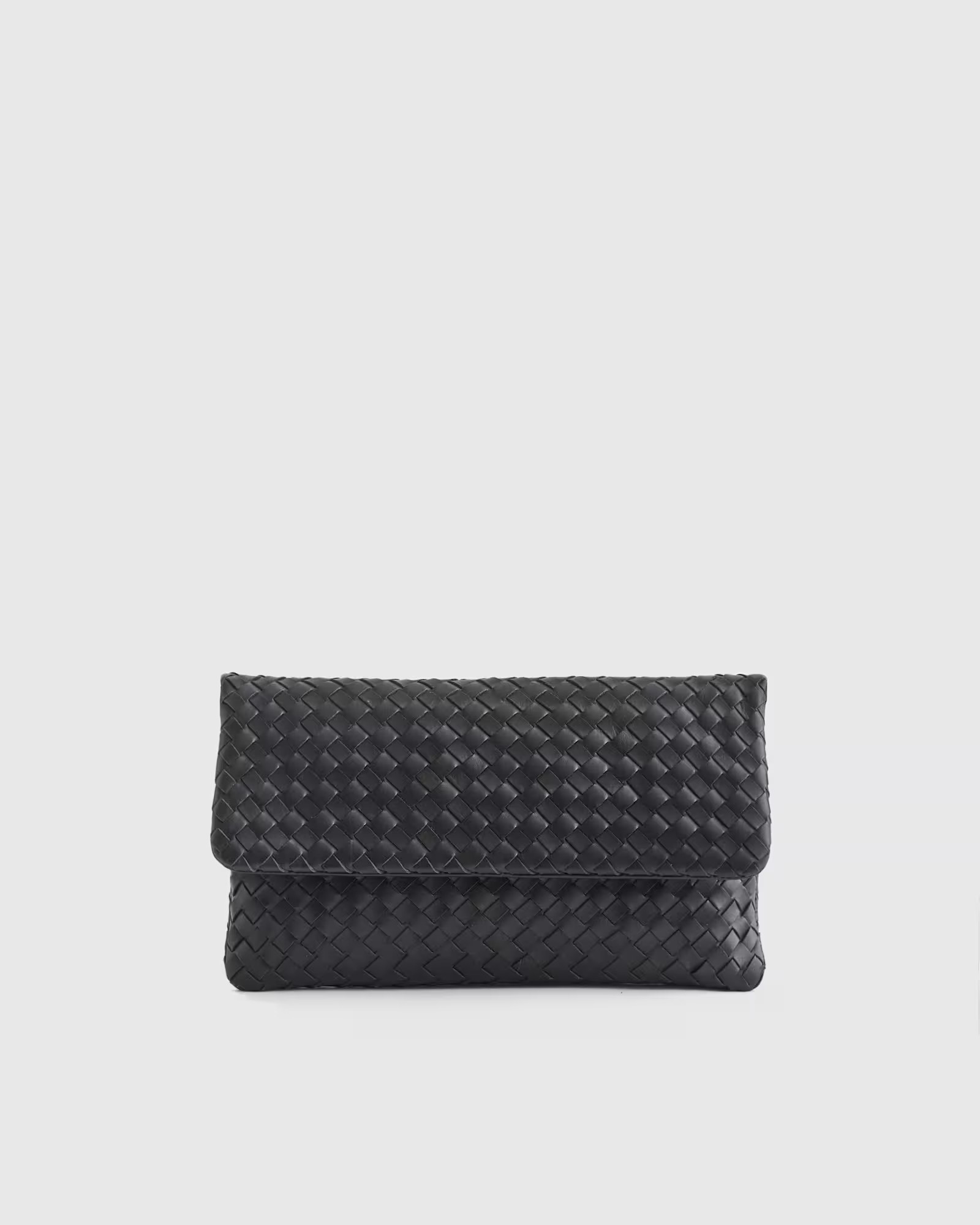 Italian Leather Handwoven Convertible Clutch | Quince