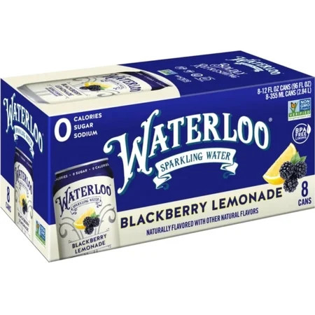Waterloo Sparkling Water, Blackberry Lemonade, 12 fl oz, 8 Pack Cans | Walmart (US)