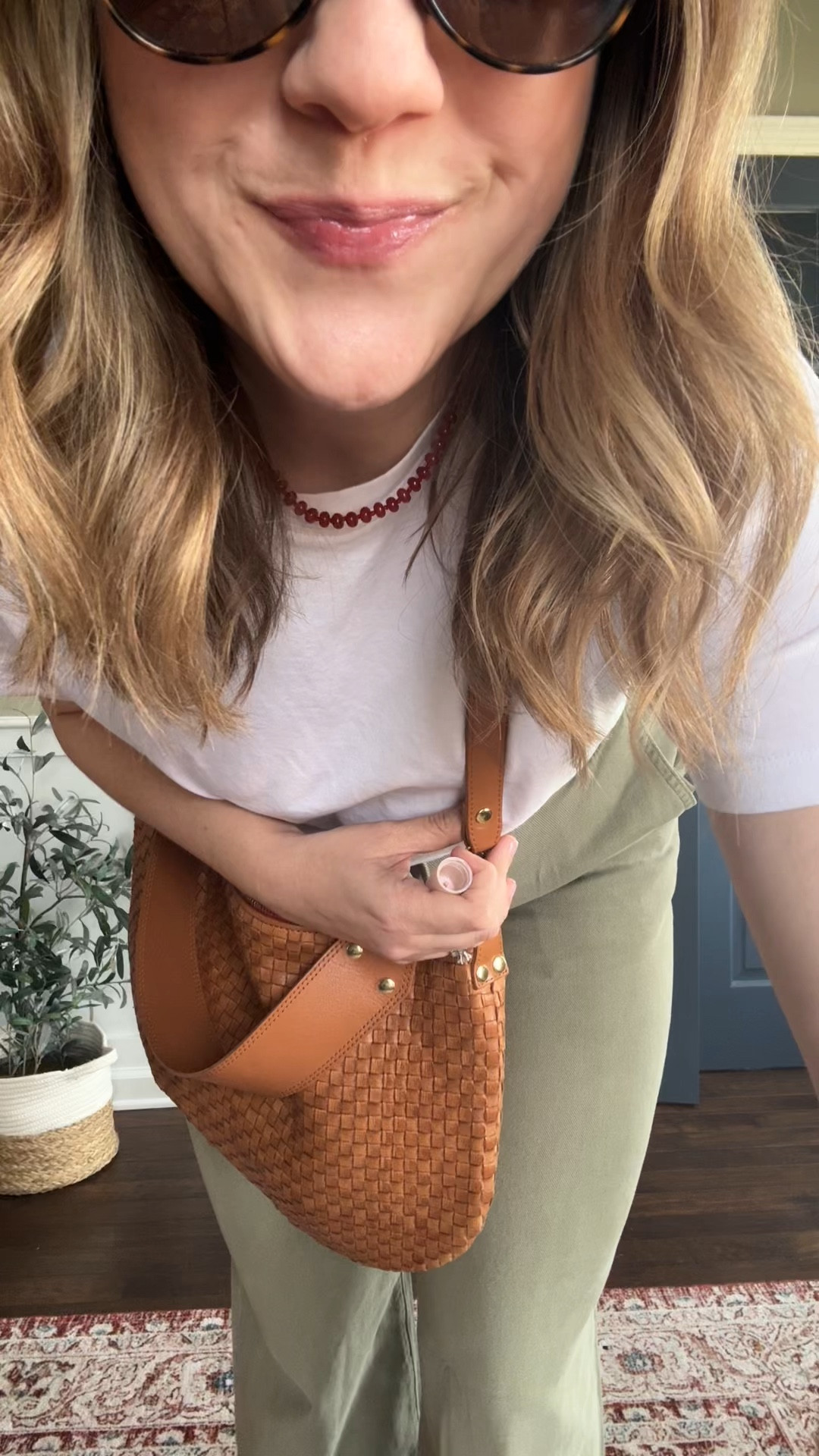 OOTD 
Tee- Old Navy - tts 
Pants- Madewell - tts
Bag- Clare V 
Necklace- Madewell 
Shoes- Freda Salvador - sizes 8 and up to up half a size -
Code: jena10 
Sunnies- Maui Jim 
Makeup - Merit 
Lip Gloss - Jones Road 
Sweater- Sézane - i like to size up in this brand :) 

#LTKSeasonal #LTKgrwm #LTKootd