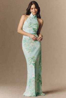 SAU LEE Gillian Chiffon Maxi Dress | Anthropologie (US)