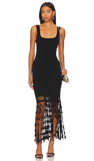 Signa Fringe Dress in Black | Revolve Clothing (Global)